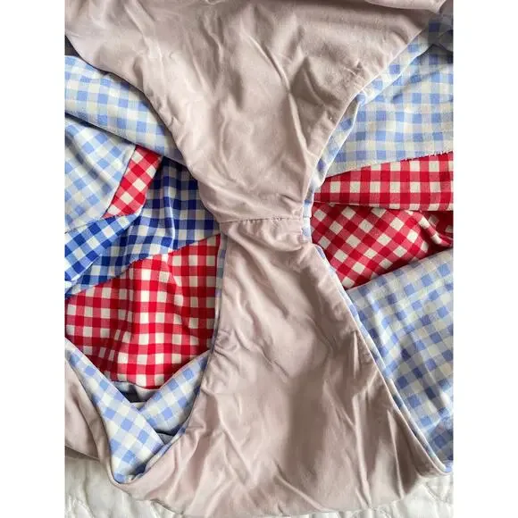 Marysia Sagaponack Multi Gingham Check Red Blue Twist Front One Piece Swimsuit - Picture 7 of 7